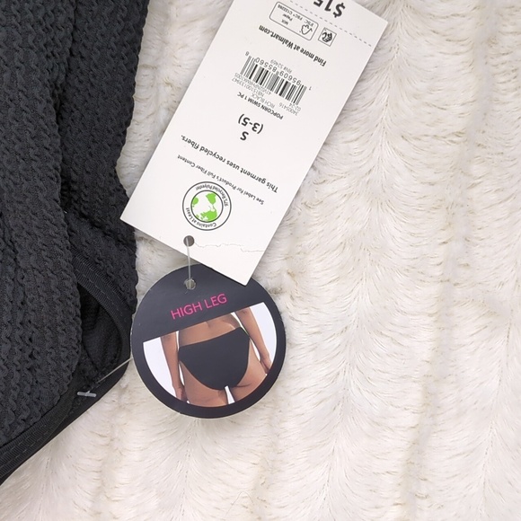 No Boundaries Juniors One Piece Black Crinkle Textured Swimsuit NWT - Picture 10 of 12